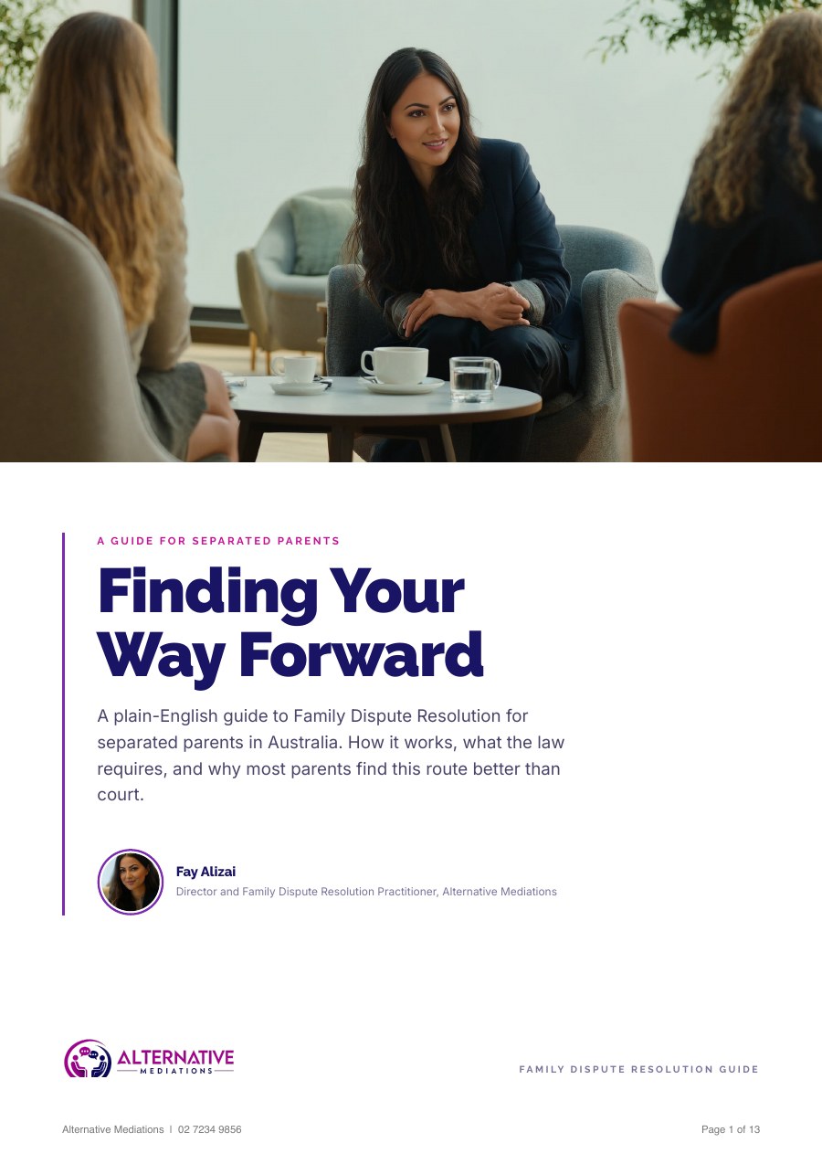Cover of Finding Your Way Forward, the Family Dispute Resolution guide
