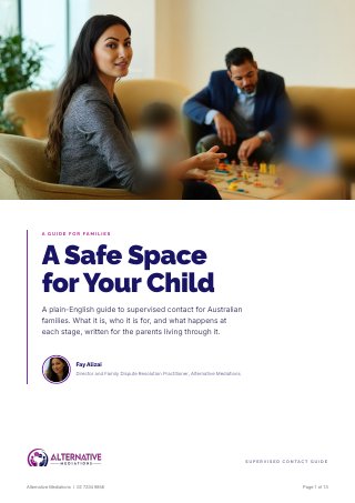 Cover of A Safe Space for Your Child, the supervised contact guide