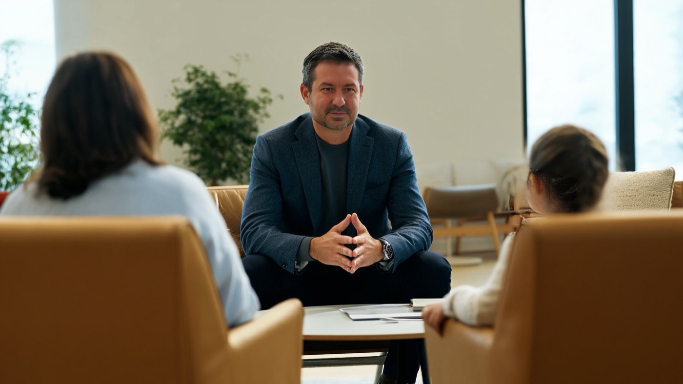 Anthony Lang in a family mediation conversation