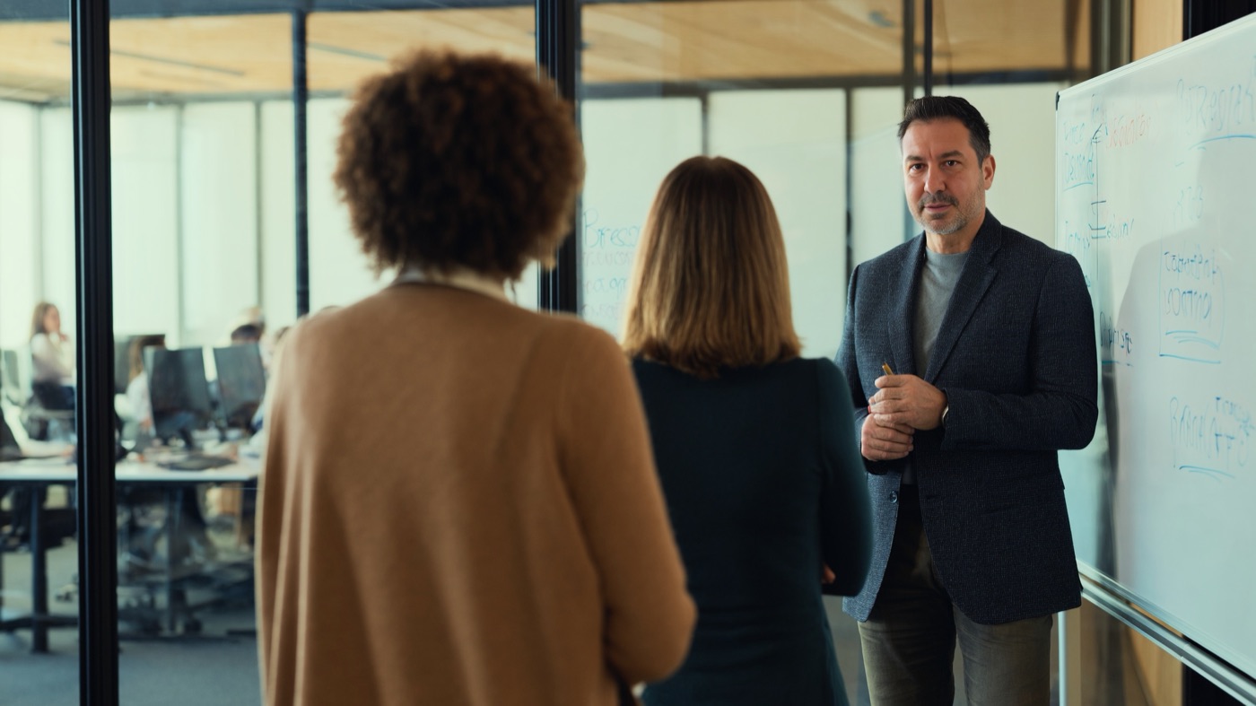 Anthony Lang facilitating a workplace mediation conversation