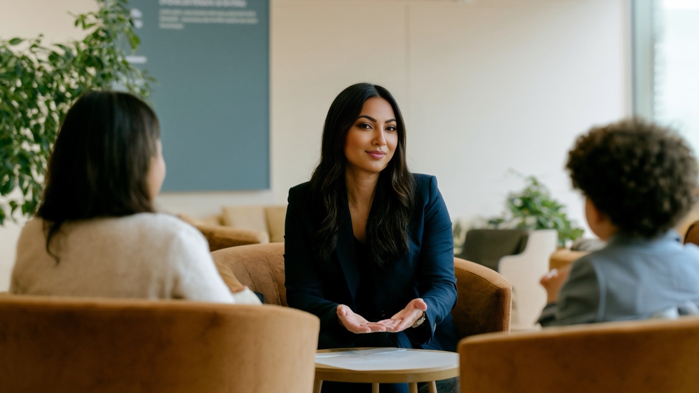 Fay Alizai in a family mediation conversation